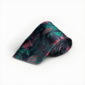 Christmas Men's Neck Tie Ornament Red Black Green Holiday‎ Traditions